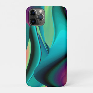 Futuristic Abstract 3D Metallic Rainbow Art iPhone 11 Pro Case