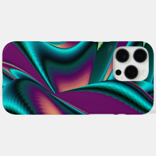 Futuristic Abstract 3D Metallic Rainbow Art iPhone 16 Pro Max Case