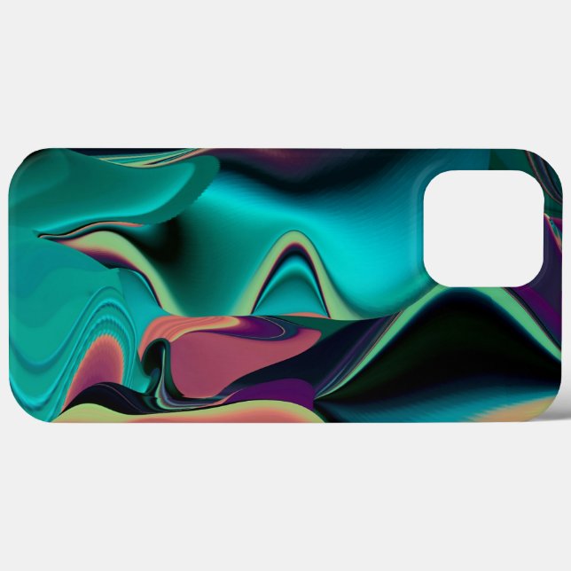 Futuristic Abstract 3D Metallic Rainbow Art Case-Mate iPhone Case (Back (Horizontal))