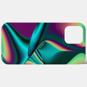 Futuristic Abstract 3D Metallic Rainbow Art iPhone 13 Pro Max Case