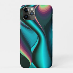 Futuristic Abstract 3D Metallic Rainbow Art iPhone 11 Pro Case