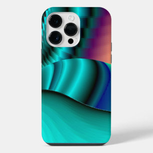 Futuristic Abstract 3D Metallic Rainbow Art iPhone Case