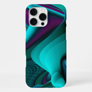 Futuristic Abstract 3D Metallic Rainbow Art iPhone 16 Pro Max Case