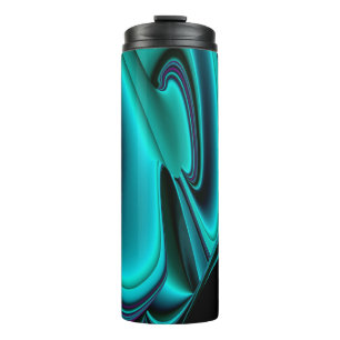 Futuristic Abstract 3D Metallic Rainbow Art Thermal Tumbler