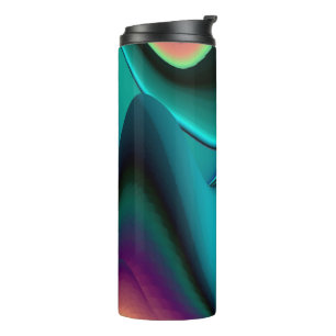 Futuristic Abstract 3D Metallic Rainbow Art Thermal Tumbler