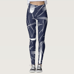 Futuristic Abstract Art Pattern Leggings