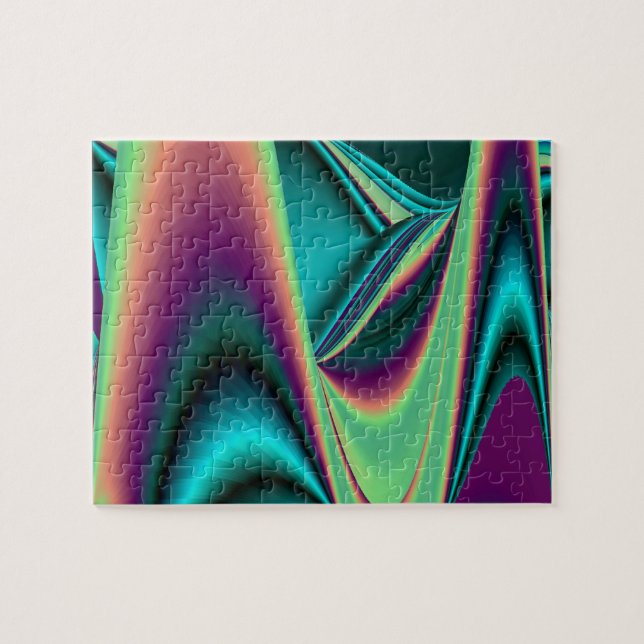 futuristic, Abstract rainbow Jigsaw Puzzle (Horizontal)