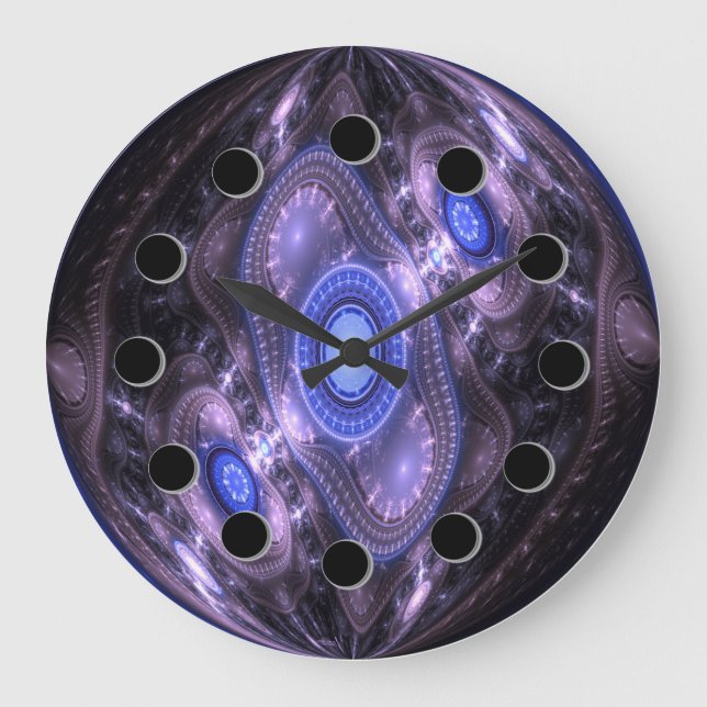 Futuristic Abstract Wall Clock (Front)