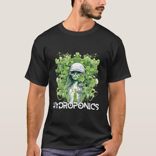Futuristic Aeroponics Hydroponics Horticulture Coo T-Shirt (Front)