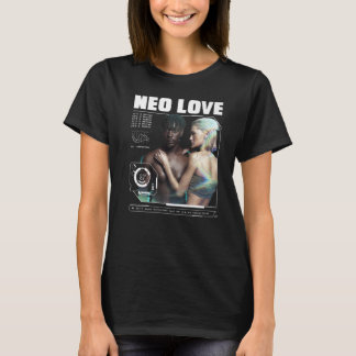 Futuristic Aesthetic Cyberpunk Style Cyborg Neon L T-Shirt