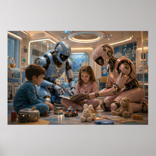 Futuristic AI Robot Caregiver  Poster