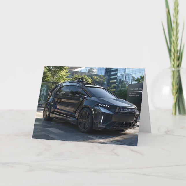 Futuristic AI Security Vehicle  Card (Front)