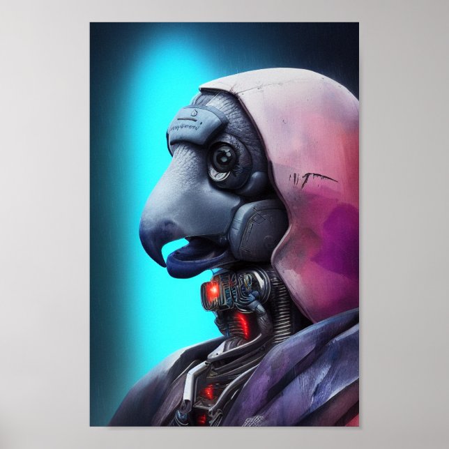 Futuristic Alien Candour Illustration Sci-fi Art P Poster (Front)
