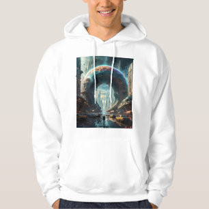 Futuristic Alien Planet Portal with Magic Gate Hoodie