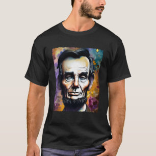 Futuristic American Art Abraham Lincoln 4th of Jul T-Shirt