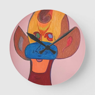 Futuristic Animal Art Wall Clock