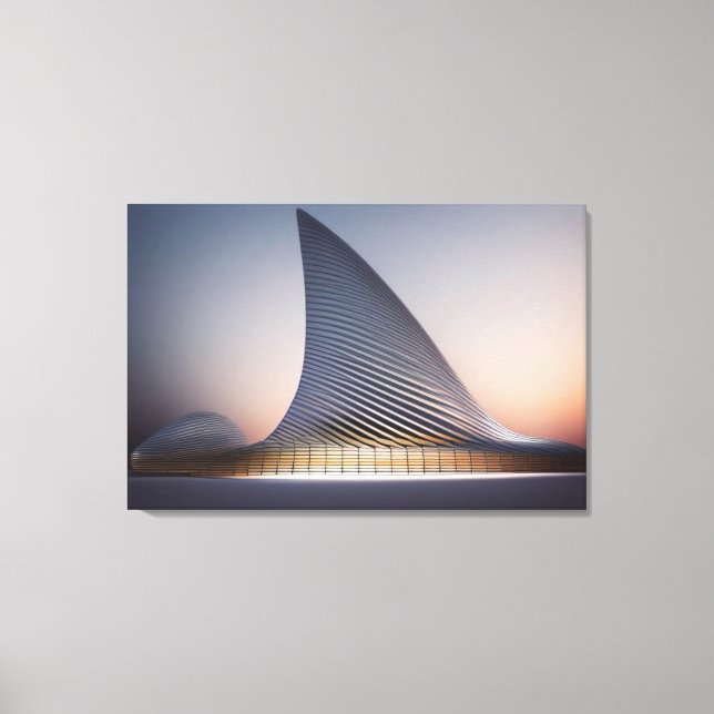 Futuristic Architecture Canvas Print (Front)