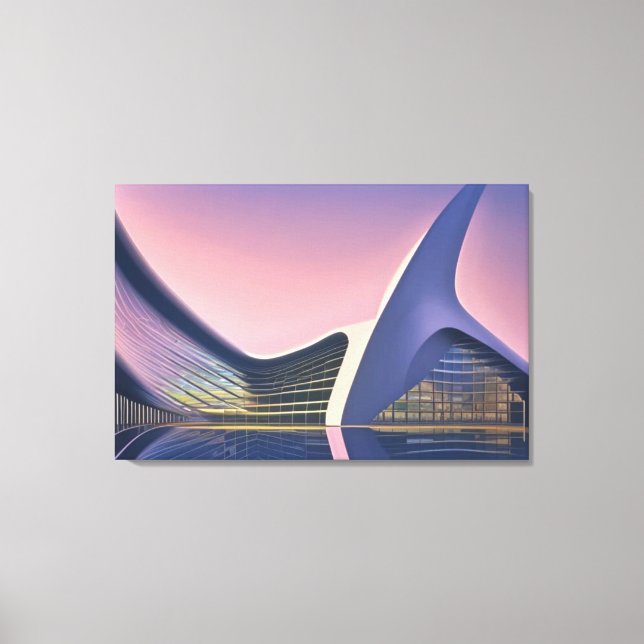 Futuristic Architecture Canvas Print (Front)