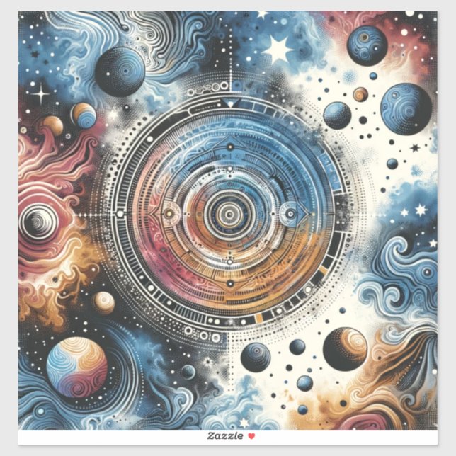 Futuristic Batik Cosmic Art – Space Design (Sheet)