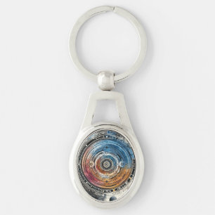 Futuristic Batik Cosmic Art – Space Design Key Ring