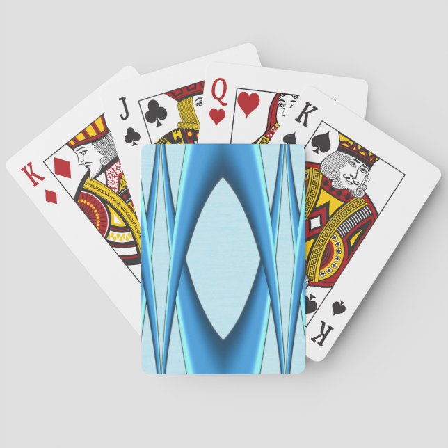 Futuristic Blue Arch Playing Cards (Back)