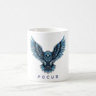 Futuristic Blue Eagle Coffee Mug