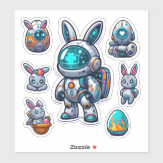 futuristic bunny easter