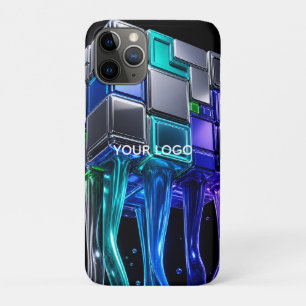 Futuristic Chrome Puzzle Cube iPhone 11 Pro Case