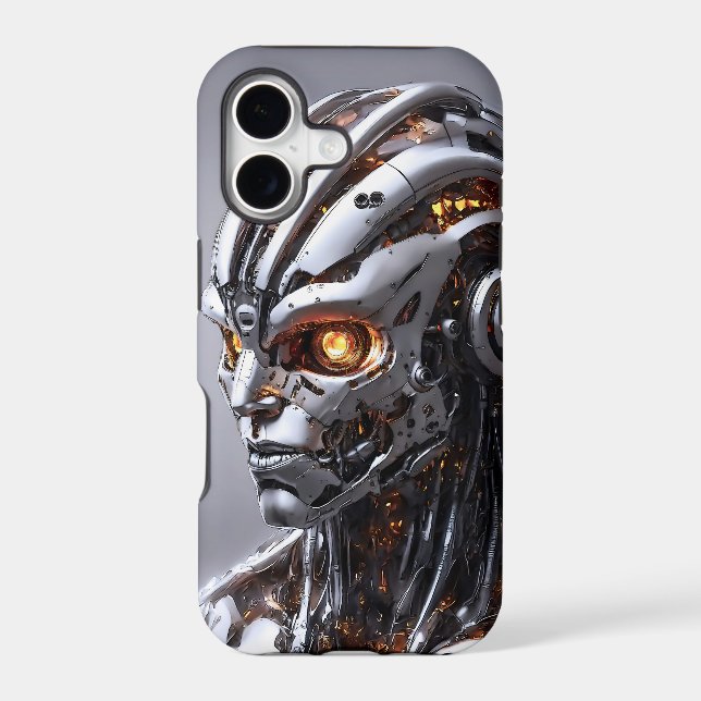 Futuristic Chrome Robot AI Cyborg Android (Back)