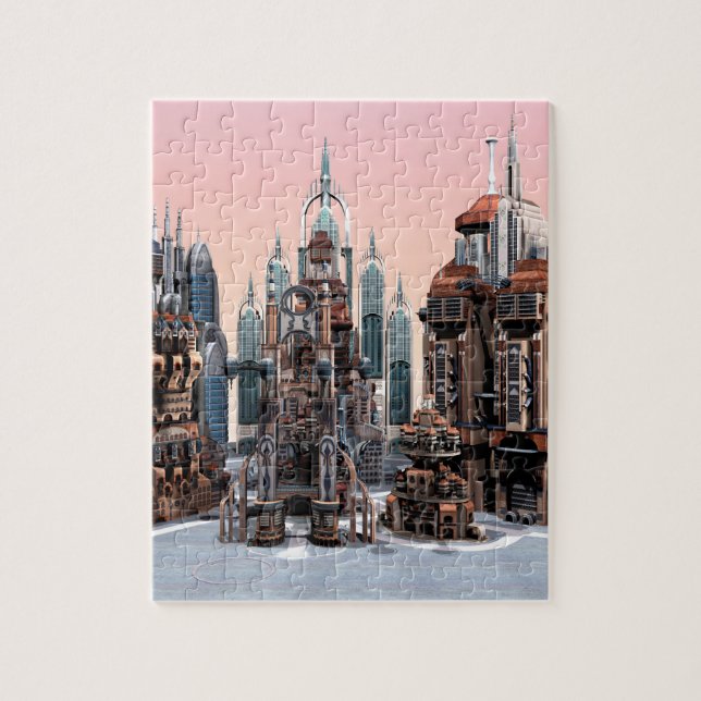 Futuristic City Jigsaw Puzzle (Vertical)