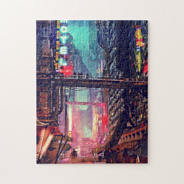 Futuristic City Jigsaw Puzzle (Vertical)