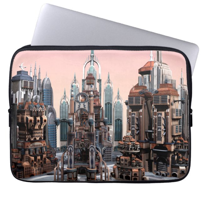 Futuristic City Laptop Sleeve (Front)