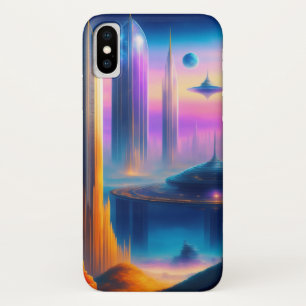 Futuristic City on Another Planet iPhone X Case