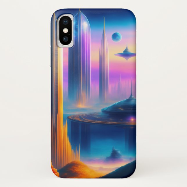 Futuristic City on Another Planet Case-Mate iPhone Case (Back)