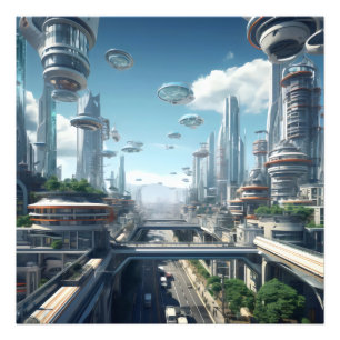 Futuristic City Photo Print