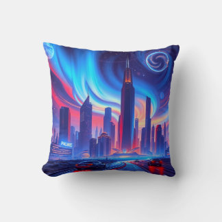 Futuristic City Pillow