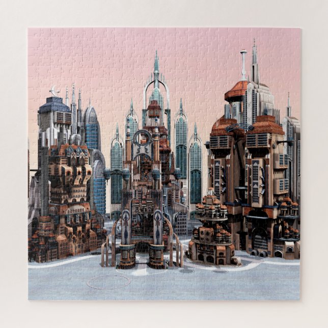 Futuristic City Sci-Fi Jigsaw Puzzle (Vertical)