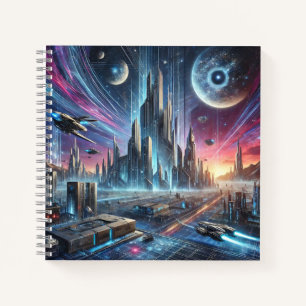 Futuristic City & Space Civilization Notebook