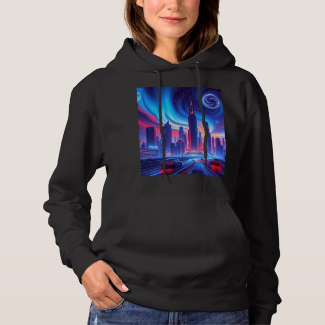 Futuristic City Women's Hoodie (Front)