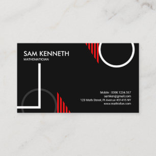 Futuristic Creative Math Shapes Mathematician Business Card