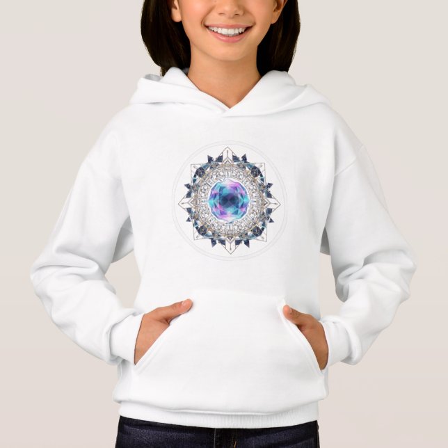 Futuristic Crystal Mandala – Geometric Tech Art (Front)