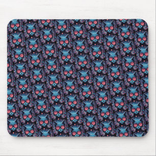 Futuristic Cyber Cat Mouse Pad