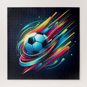 Futuristic Cyber Football Speed Sports Jigsaw Puzzle
