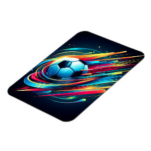 Futuristic Cyber Football Speed Sports Magnet