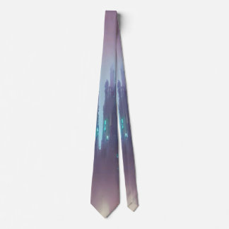 futuristic cyberpunk city tie