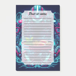 Futuristic Cyberpunk Robot Neon Food Ramen Post-it Notes