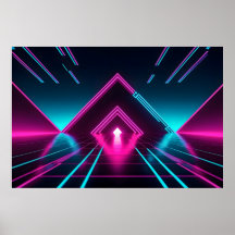 Futuristic Cyberpunk Triangle Portal Geometric