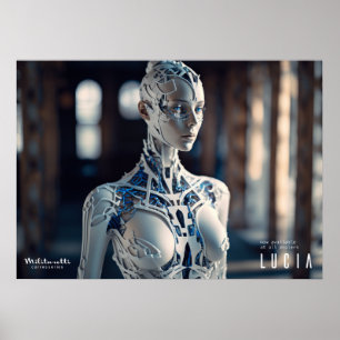 Futuristic cyborg poster