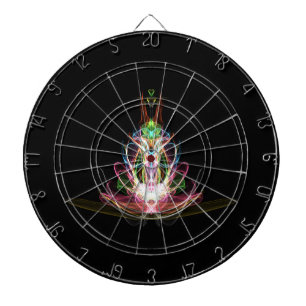 Futuristic Dartboard with Neon Lights
