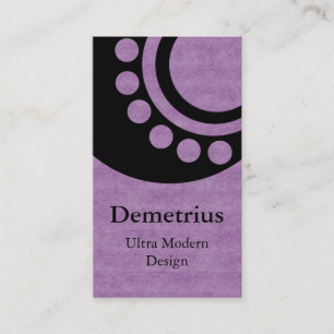 Futuristic Dimensions Business Card, Lavender Card